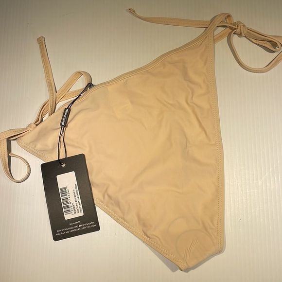 Pretty Little Thing Stone Tie Side Bikini Bottom Only - Size 10 New With Tags - Picture 6 of 6